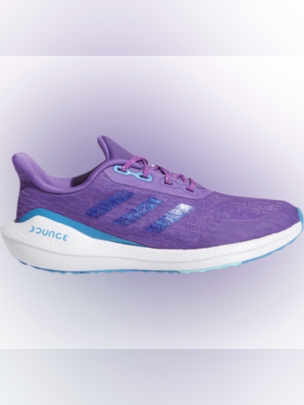 adidas EQ21 Run Women’s size 5 Purple Athletic Running Shoes with Blue Accents